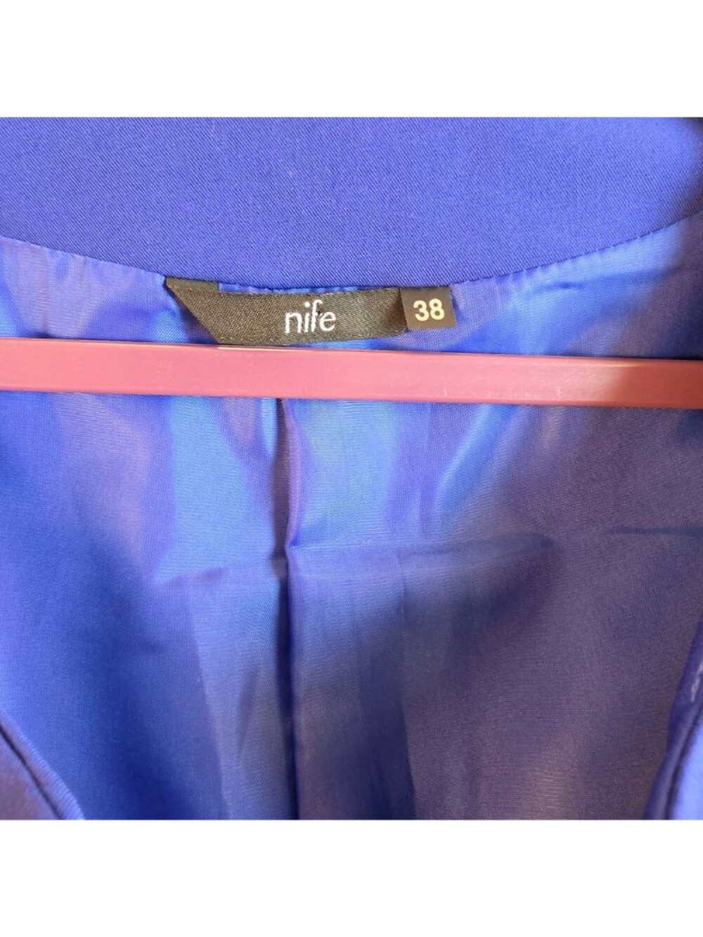 Nife Blue Open Front Oversized Coat Jacket 3/4 Sleeve Women’s M - Picture 7 of 7